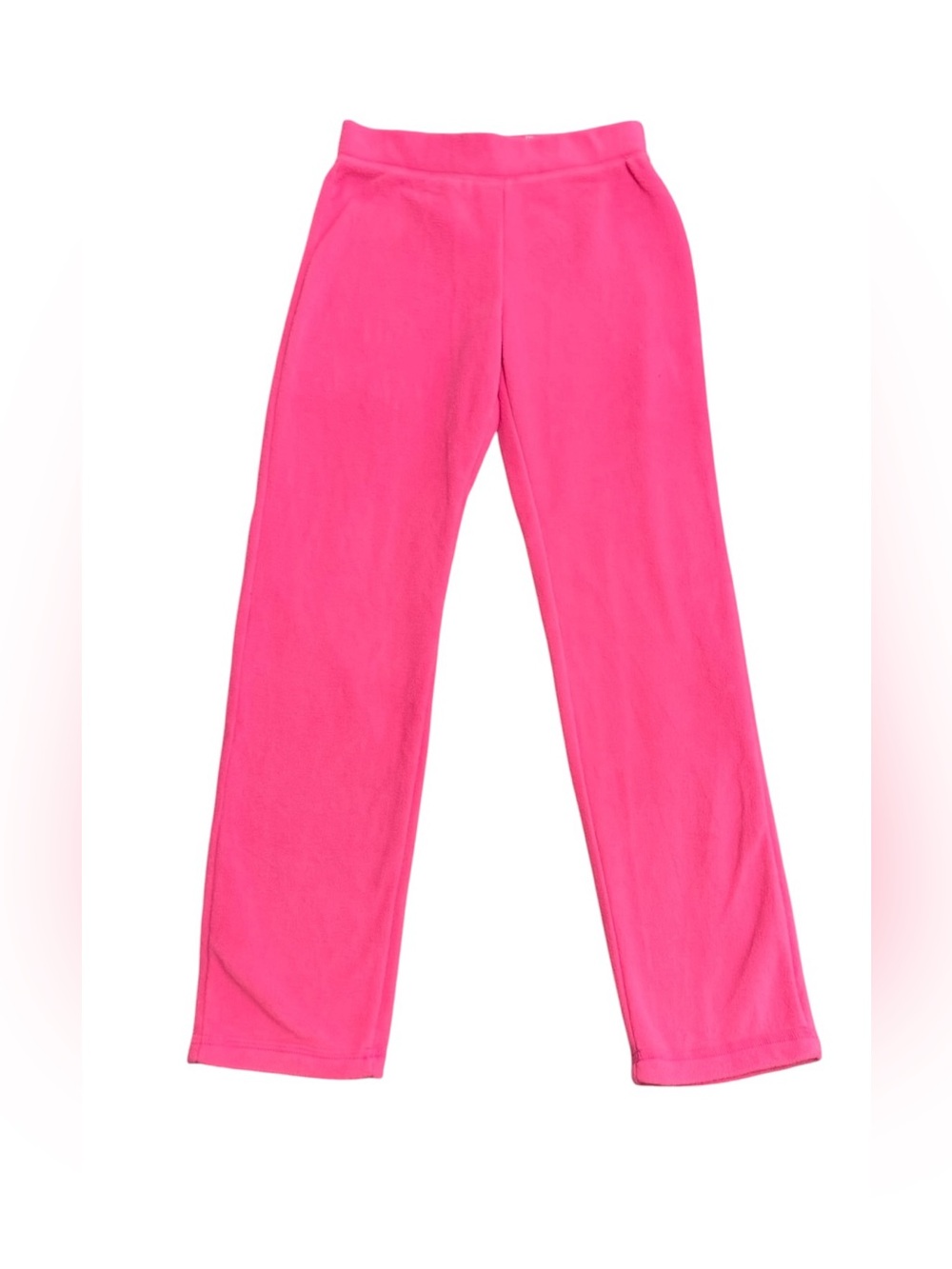 NWT Children's Place Girls XL 14 Hot Pink Fleece Pants Cozy Straight Leg